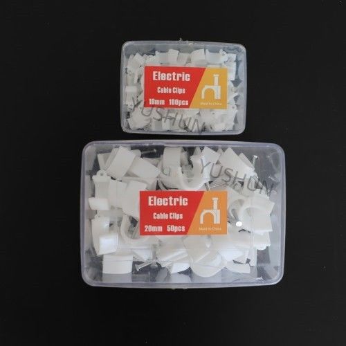 Artículo usando los diversos clips planos del color blanco o negro o de cable plásticos para los alambres