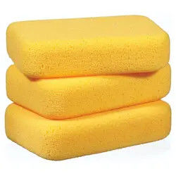 Esponja durable del lacre de la lechada en color amarillo de la bolsa de plástico