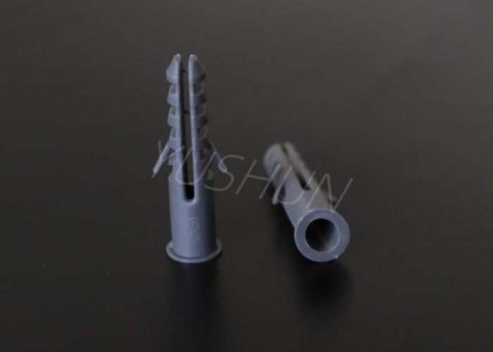 Grey Color Plastic Wall Plug ligero u oscuro de 14*75m m de nylon plástico atornilla el uso para la pared