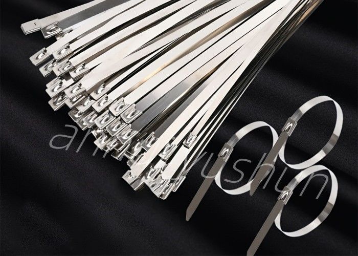 201/304/316 atadura de cables inoxidable reutilizable del metal para los alambres de limitación 4.5x450m m