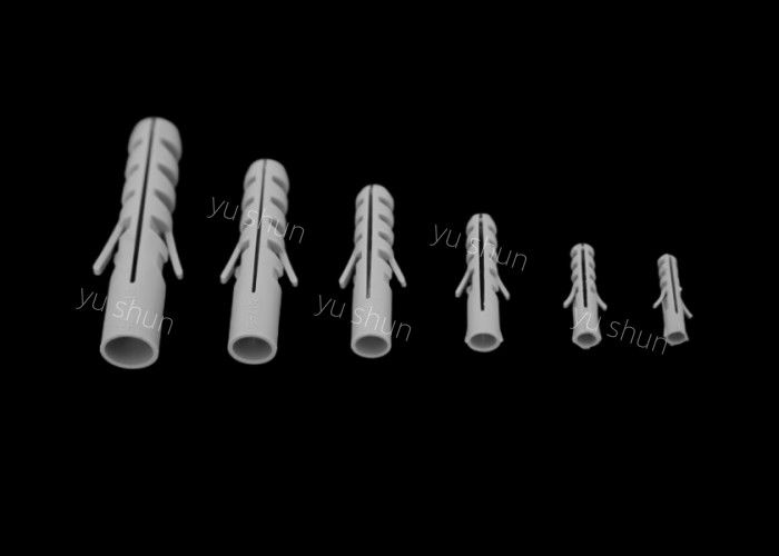 Tornillo de enchufe de pared gris, sujetador de plástico, 100 unids/bolsa, tubo de expansión, enchufe de pared de anclaje de plástico