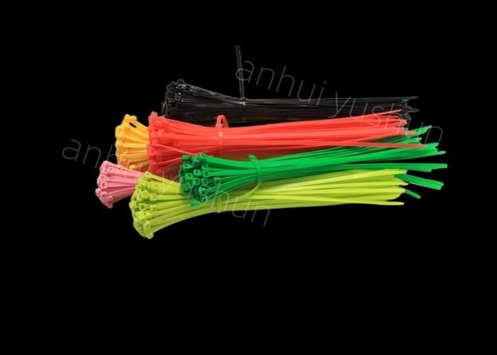 Cable de nylon blanco o negro de bloqueo automático, corbatas de plástico con resistencia a la tracción de 18 libras