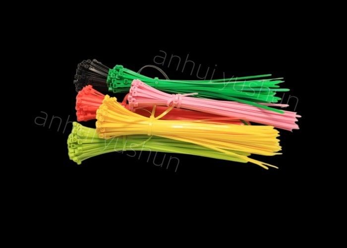 La cremallera plástica del multicolor Nylon66 ata las bridas de plástico de 6 pulgadas